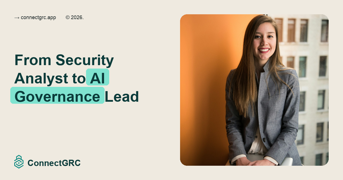 Cover image for "From Security Analyst to AI Governance Lead"